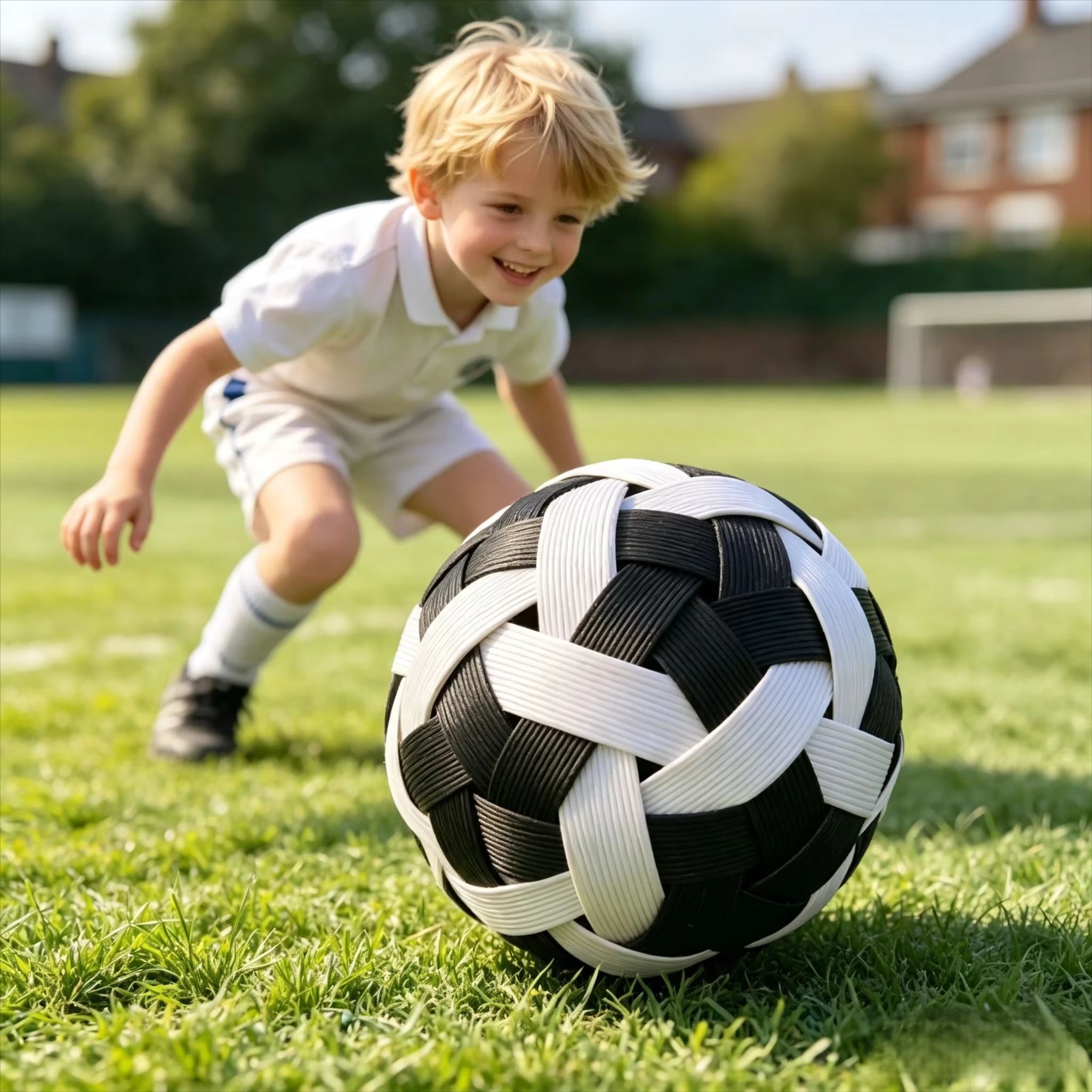 Kids Toys And Games - Kinder Sepak Takraw Rattanball Handgewebter Kinder-Kick-Volleyball