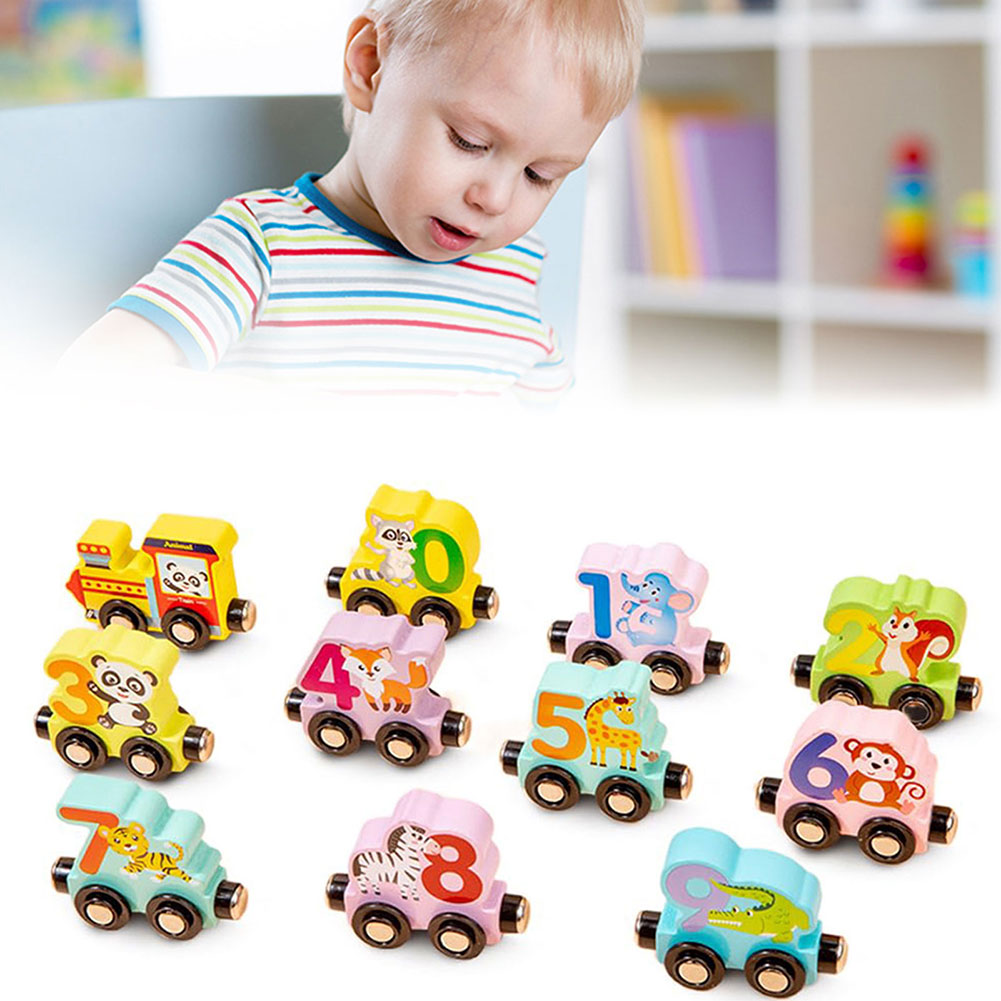 Kids Toys Cycle - Lernspielzeug aus Holz, Cartoon-Bausteine, Spielzeug für
