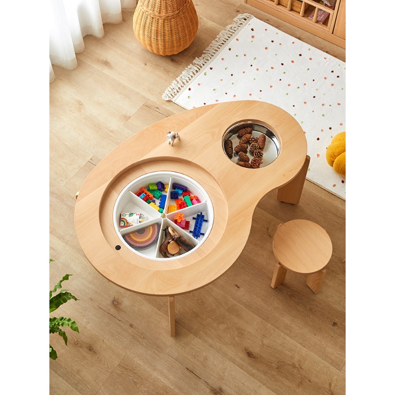 Kids Toys Manufacturers - Multifunktionaler Bauklötze-Tisch Kinder-Spieltisch Baby-Erdnuss-Tisch Großteiliges Lernspielzeug