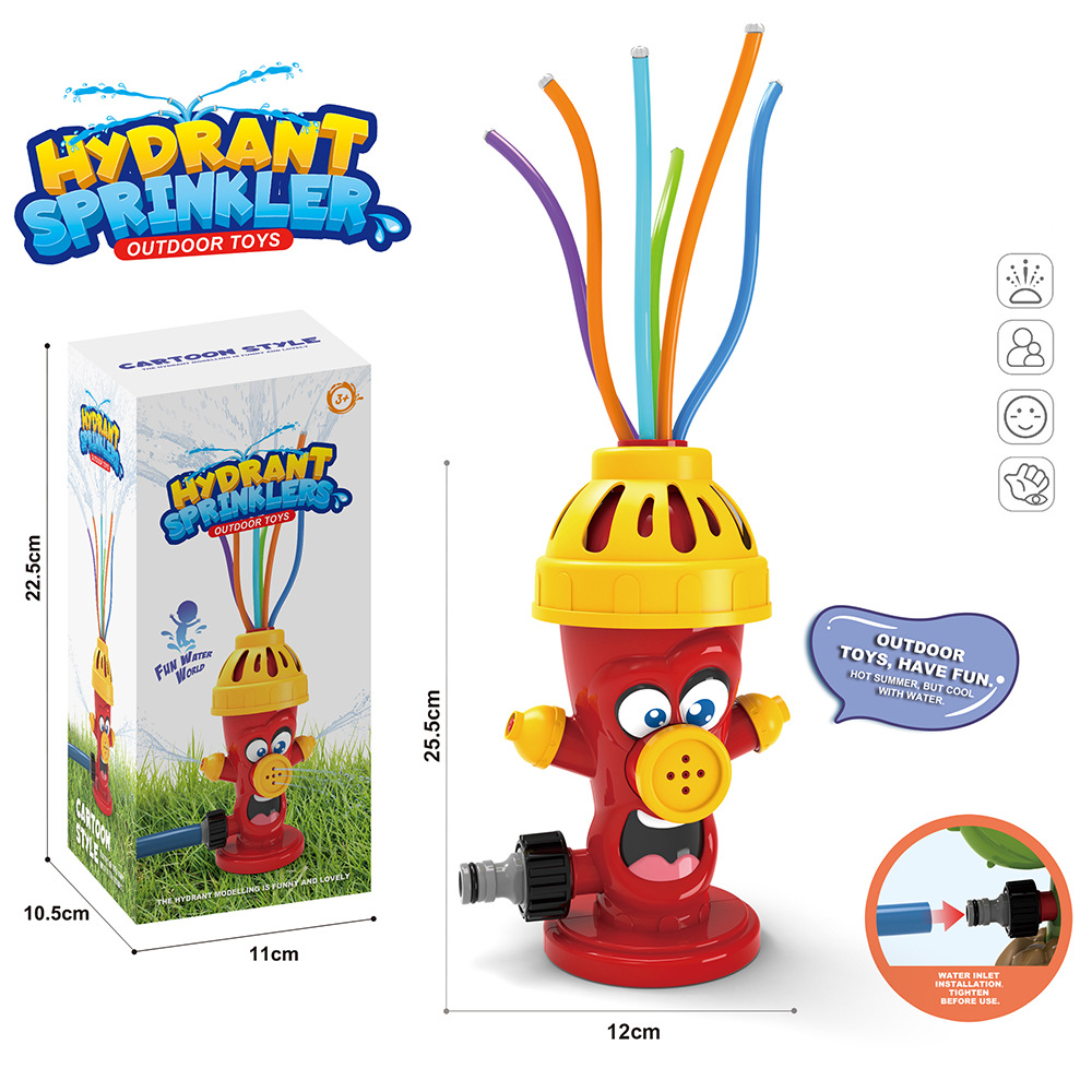 Kids Yard Toys - Hydrant-Sprinkler-Wasserspielzeug für den Garten, Outdoor-Wasserspielzeug, Sommer-Hof-Cartoon-Spritzsprinkler,