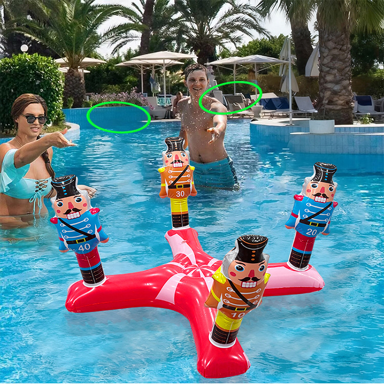 Kids Toys Entertainer - Aufblasbare Ringwurfspielzeuge für Kinder mit Cartoon-Motiven,