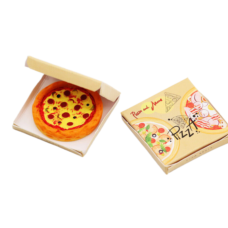 Kids Toys Box - 1Set 1:12 Miniatur Pizza mit Verpackung