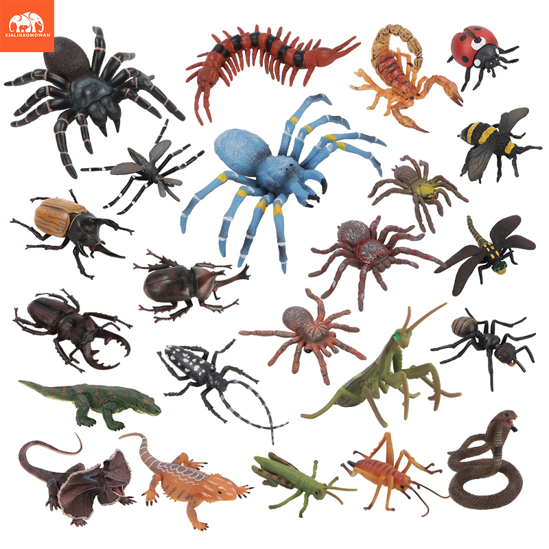 Kids Toys Packaging - Lehrreiches Simulations-Insekten- und Wildtier-Actionfiguren-Set - Spinne