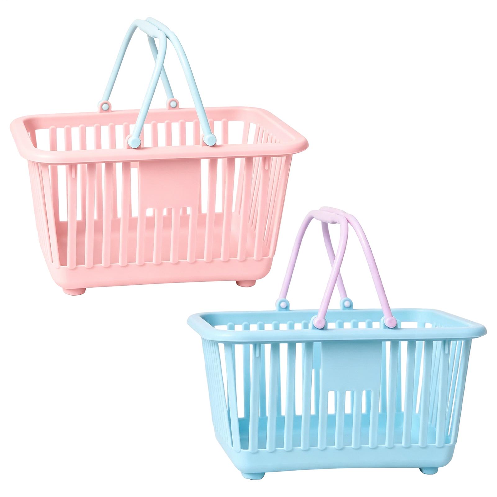 Kids Toys Shop - Mini-Einkaufskorb, tragbarer Organizer mit Griffen, kleiner