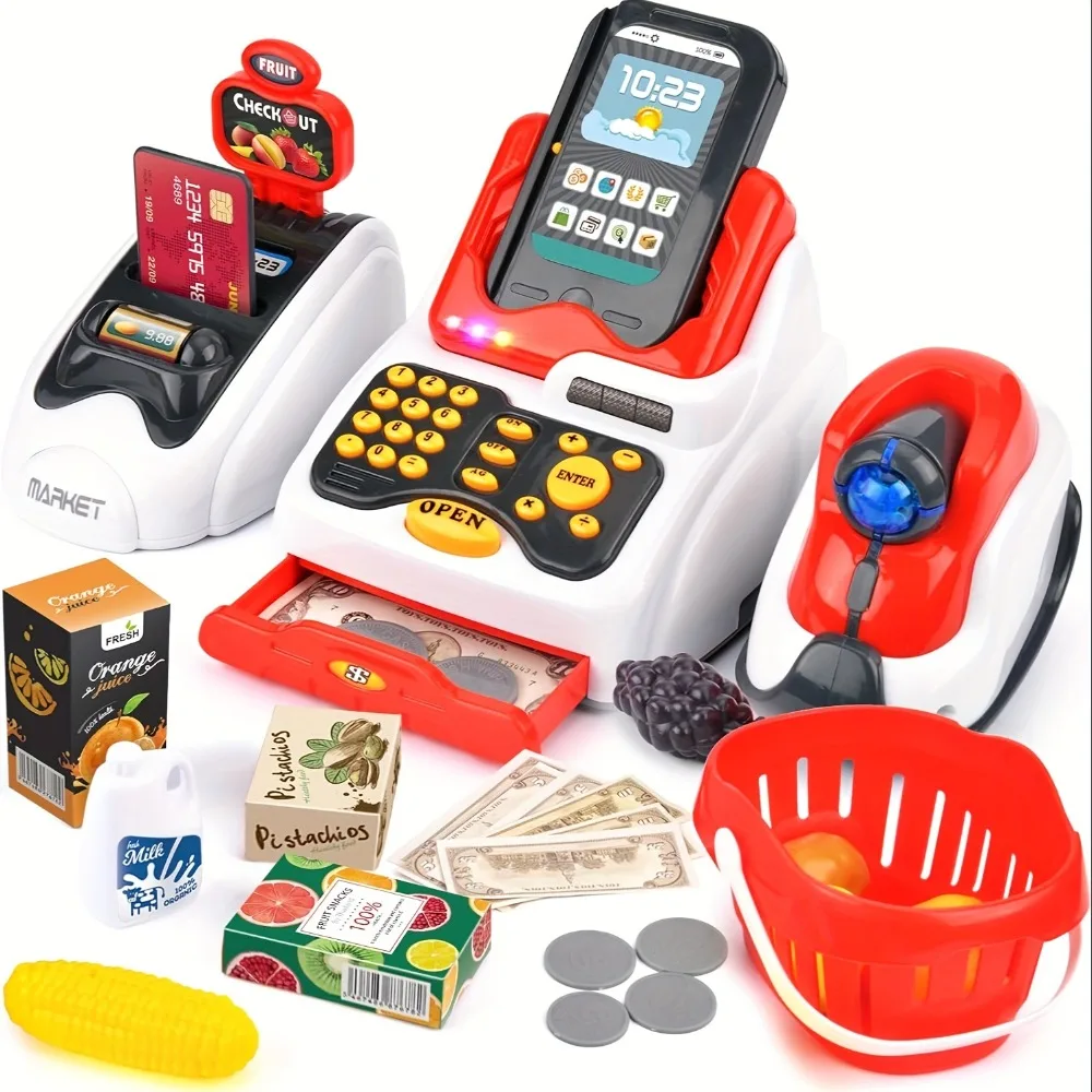 Kids Toys Shop - 33PCS Spielzeug Registrierkasse für Kinder mit