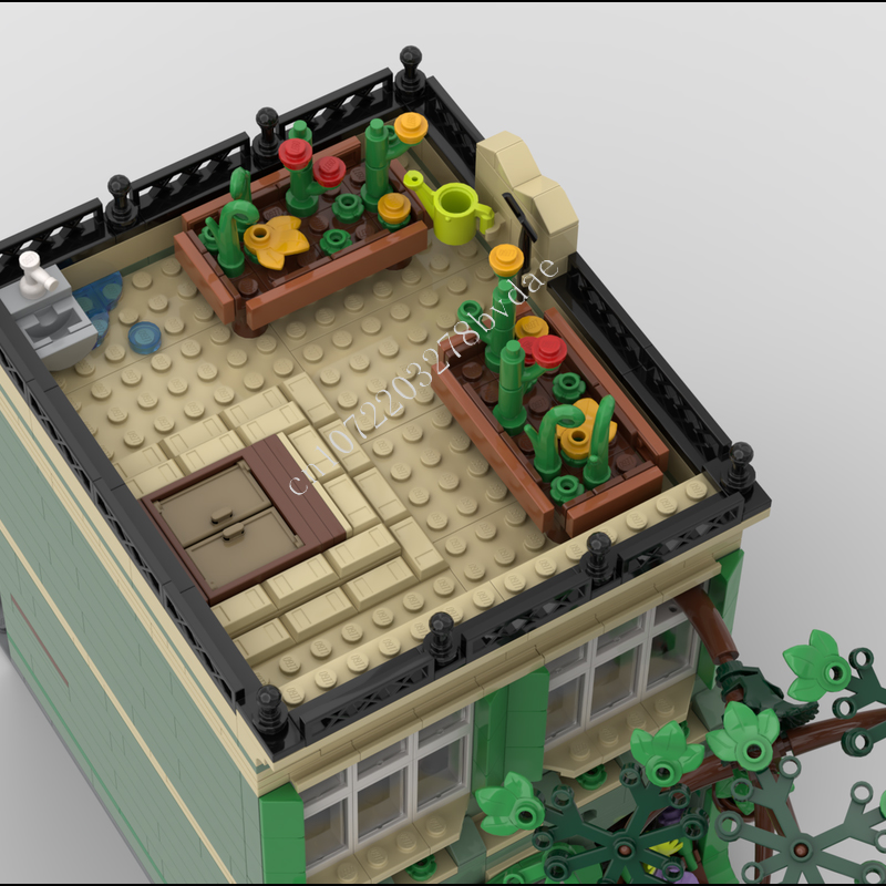 1098PCS Plant Shop MOC Streetv – Kids Toys Shop Bewertung und Preis