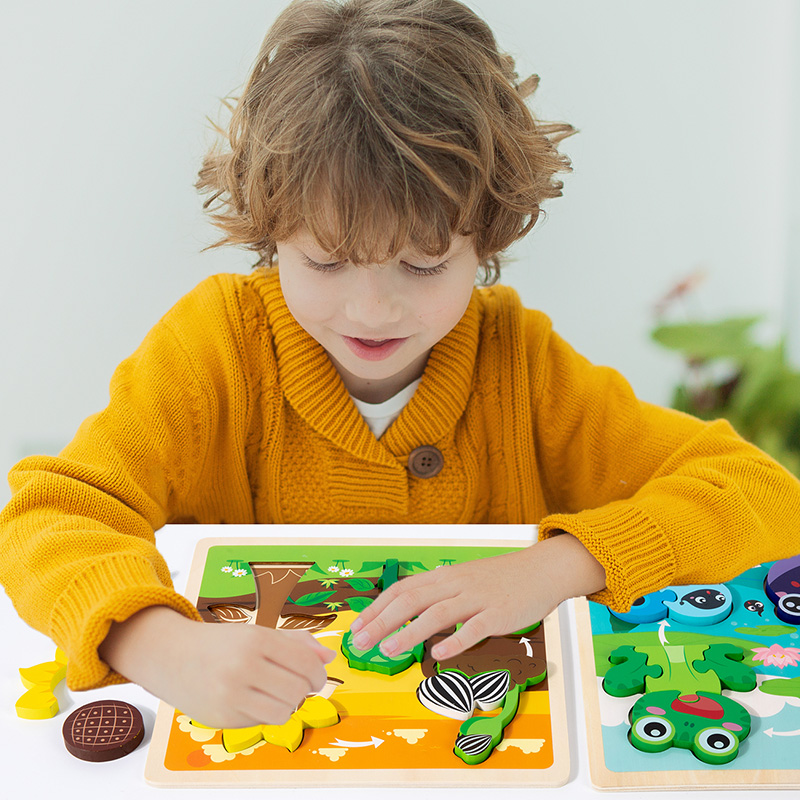 Baby Spielzeug Holz 3D Puzzle  – Kids Toys Cycle Bewertung und Preis